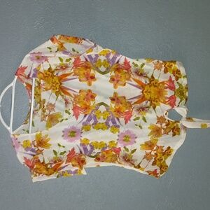 Fred David Multicolor Floral Women's Blouse XL